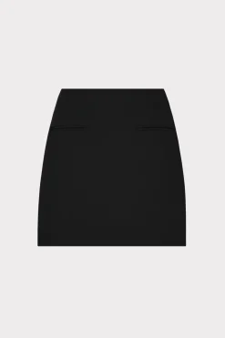 MILLY Jumpsuits & Rompers-Lizzy Cady Mini Skirt Black
