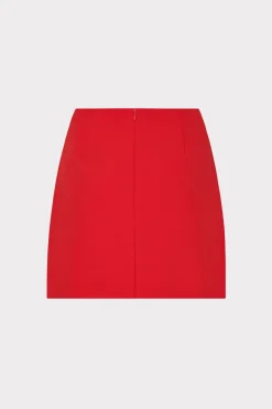 MILLY Skirts-Lizzy Cady Mini Skirt Red
