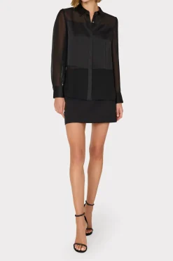 MILLY Matching Sets-Lizzy Cady Mini Skirt Black
