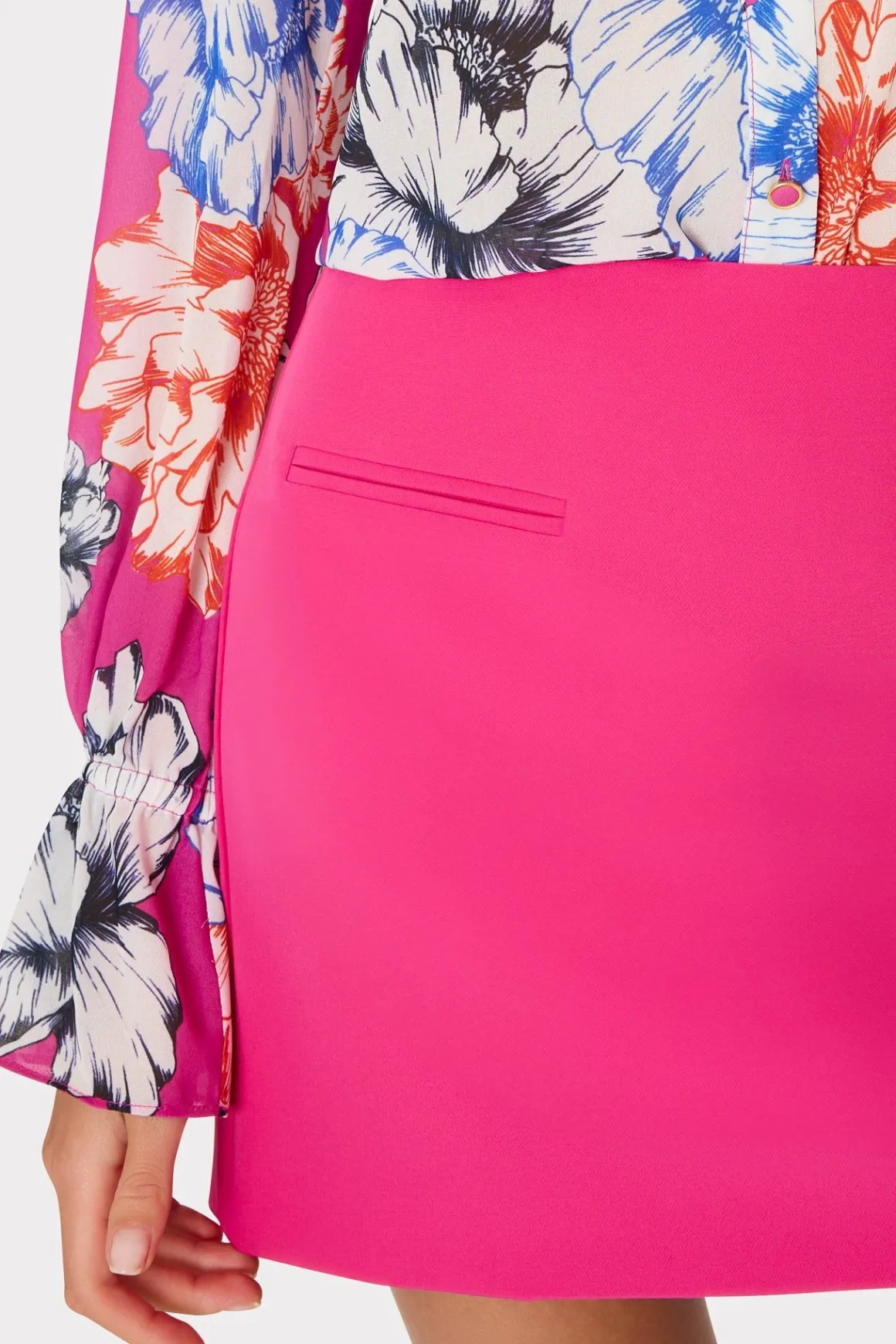 MILLY Skirts-Lizzy Cady Mini Skirt Milly Pink
