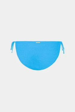 MILLY Jumpsuits & Rompers-Lori Textured Side Tie Bikini Bottom Blue