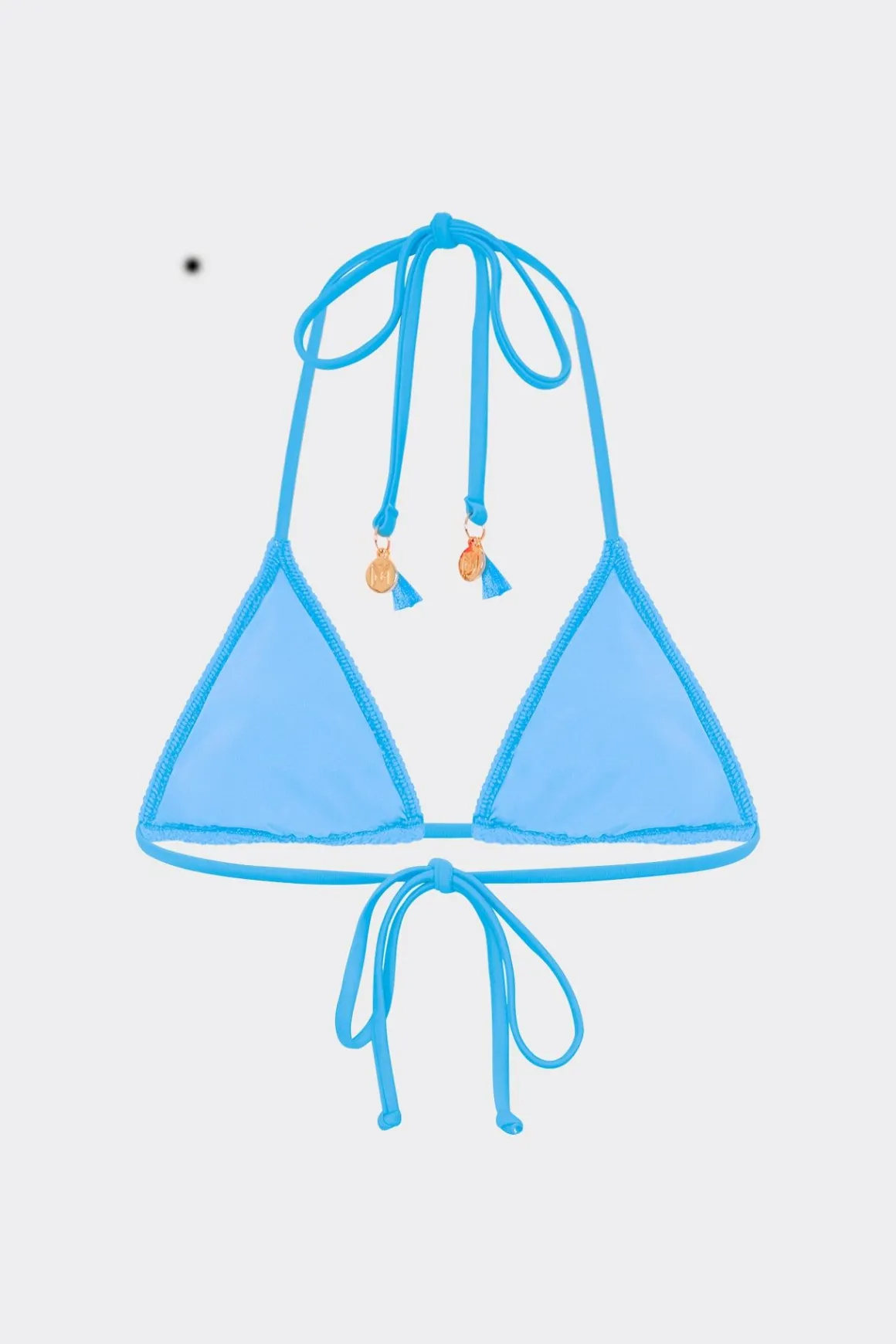 MILLY Jumpsuits & Rompers-Lori Textured Triangle Bikini Top Blue