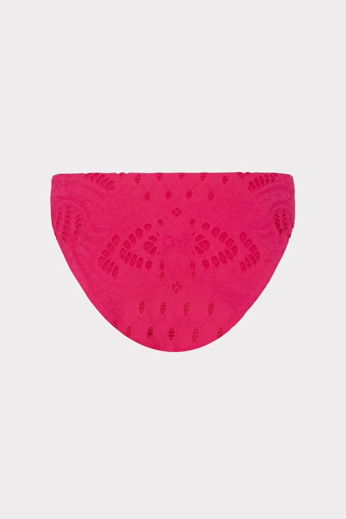 MILLY Bikinis-Margot Lace Eyelet Bikini Bottom Pink