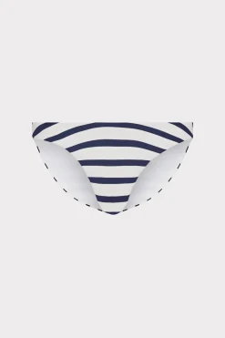 MILLY Jumpsuits & Rompers-Margot Nautical Stripe Bikini Bottom Navy/White