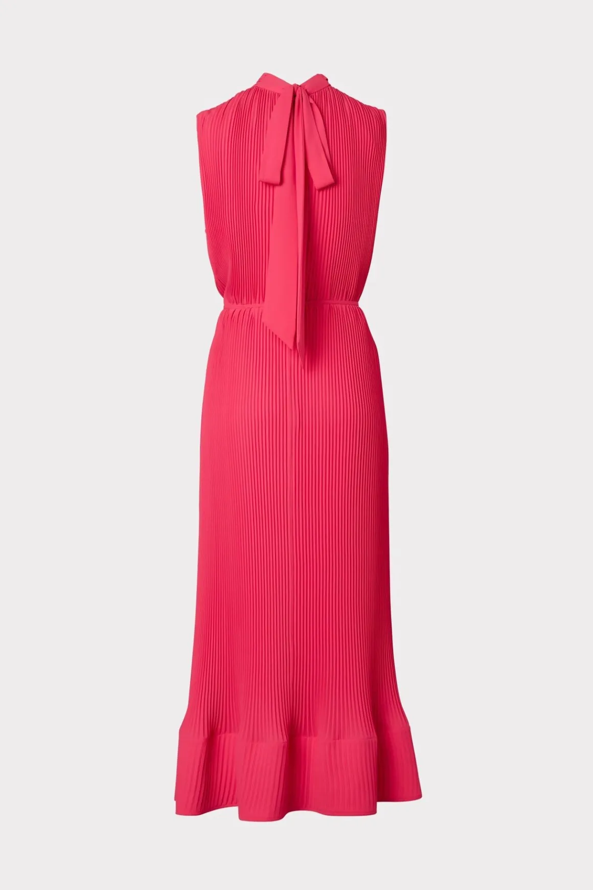 MILLY Pink Dresses-Melina Solid Pleated Dress Milly Pink