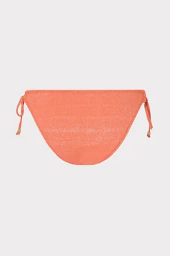 MILLY Jumpsuits & Rompers-Metallic Ring Bikini Bottom Orange/Silver