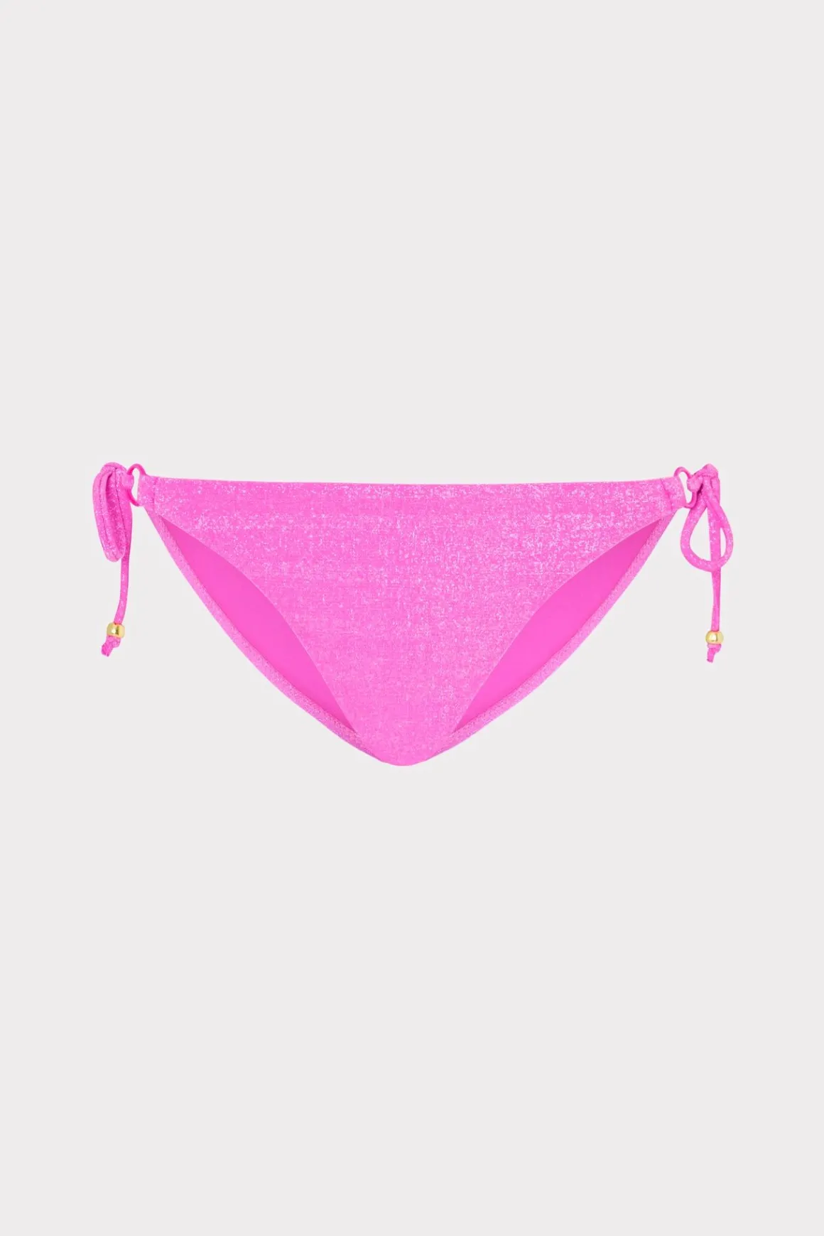 MILLY Jumpsuits & Rompers-Metallic Ring Bikini Bottom Fuchsia/Silver