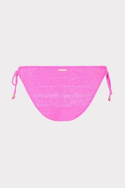 MILLY Jumpsuits & Rompers-Metallic Ring Bikini Bottom Fuchsia/Silver