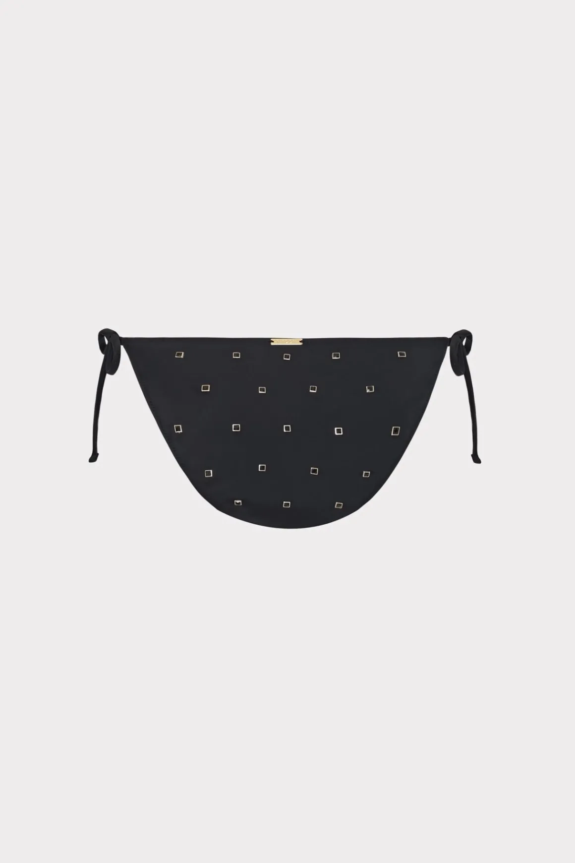 MILLY Jumpsuits & Rompers-Millie Diamond Heat Set String Bikini Bottom Black