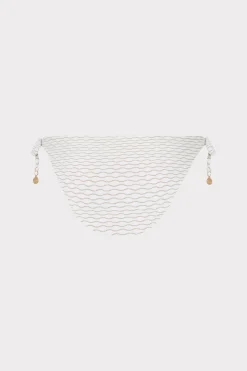 MILLY Bikinis-Millie String Bikini Bottom White