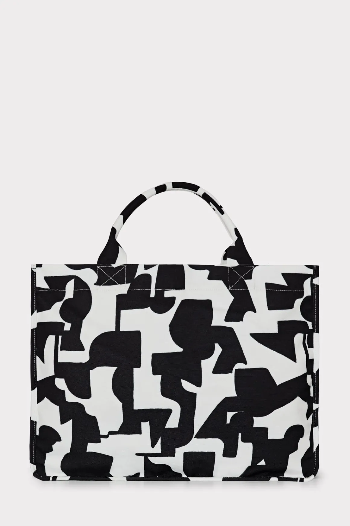 MILLY Beach Totes- Mimi Tote Bag Black/Ecru