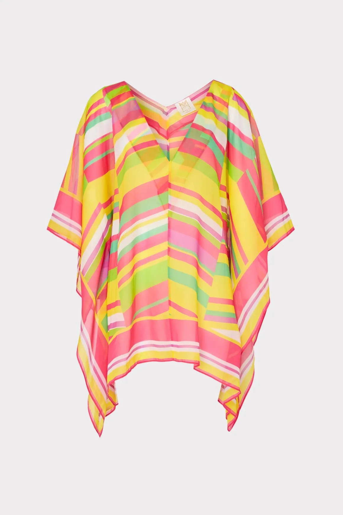 MILLY Jumpsuits & Rompers-Multi Color Chevron Caftan Green Multi
