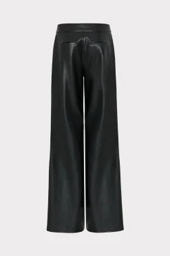 MILLY Pants-Nash Vegan Leather Pants Black