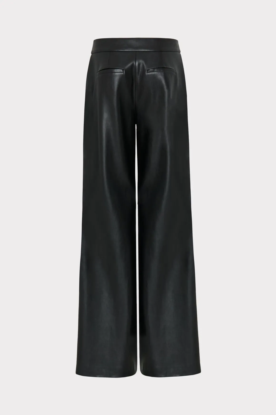 MILLY Pants-Nash Vegan Leather Pants Black