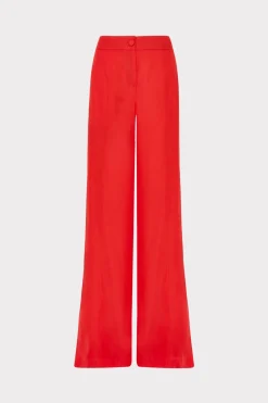 MILLY Pants-Nash Viscose Twill Pants Red