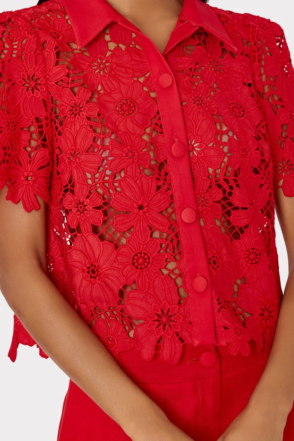 MILLY Jumpsuits & Rompers-Nash Viscose Twill Pants Red