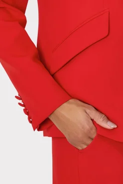 MILLY Jumpsuits & Rompers-Nicola Cady Pants Red