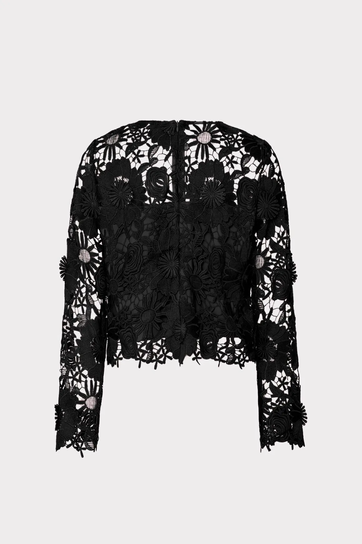 MILLY Tops-Nori 3D Lace Shirt Black
