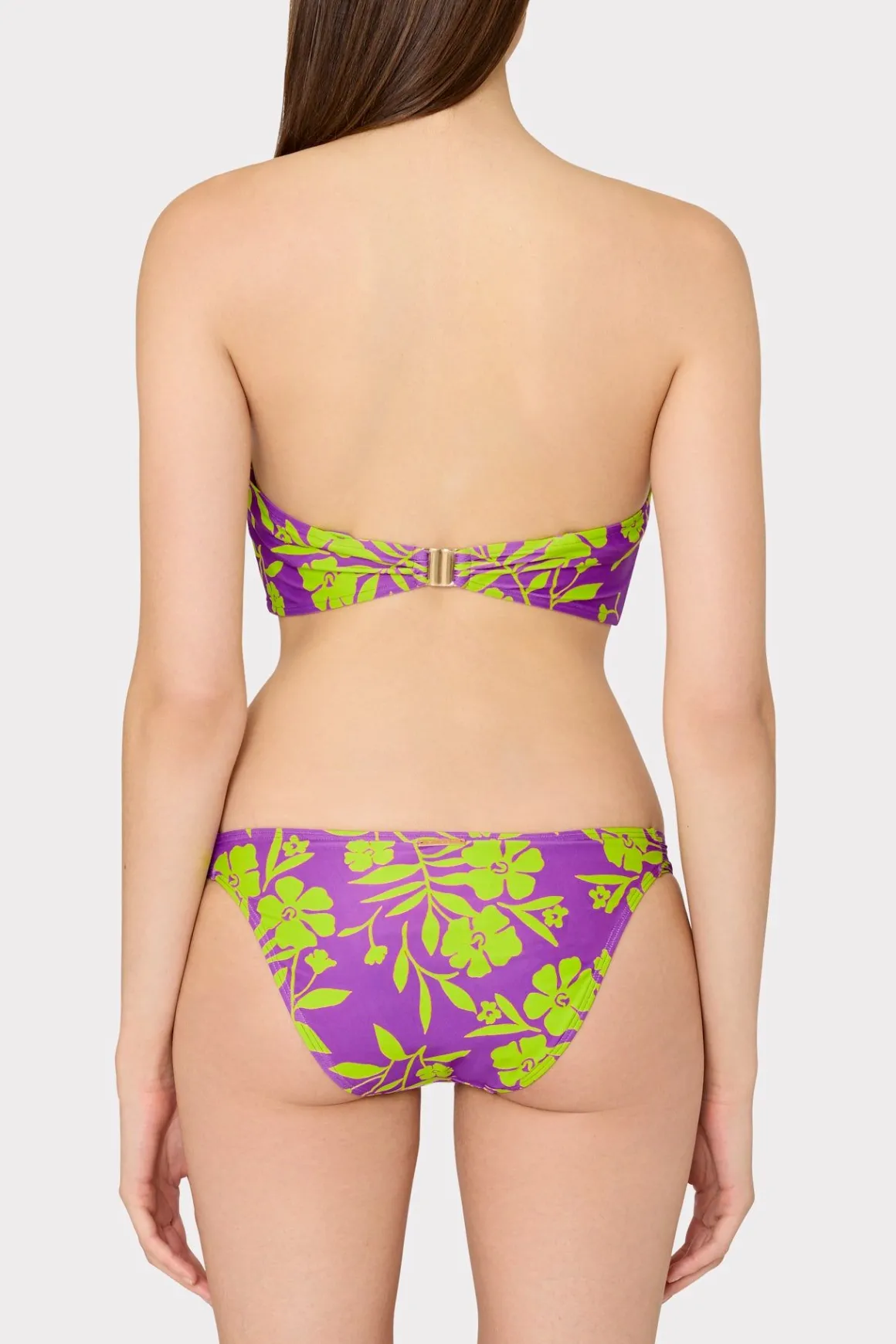 MILLY Jumpsuits & Rompers-Olivia Marigold Aroma Draped Bandeau Top Purple Multi