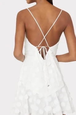 MILLY Mini Dresses-Osian 3D Circle Dress White
