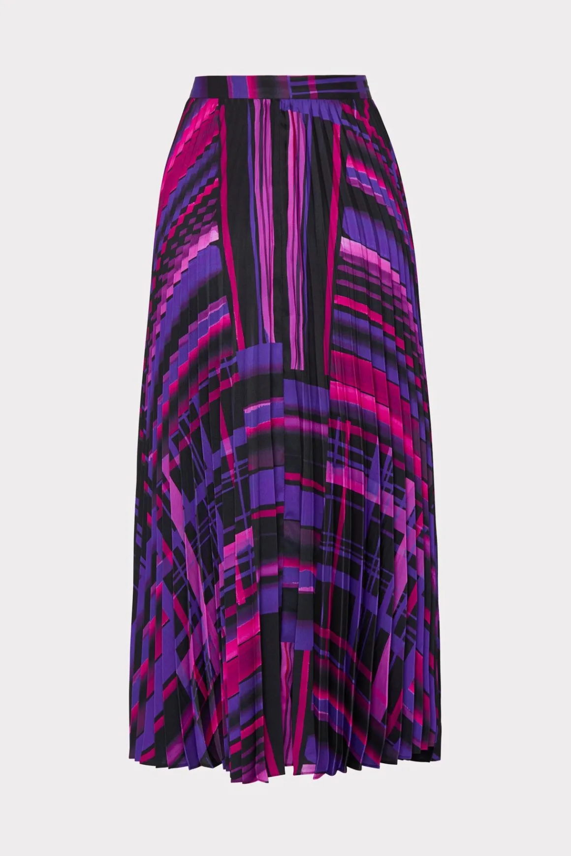 MILLY Skirts-Otha Patchwork Plaid Skirt Purple Multi