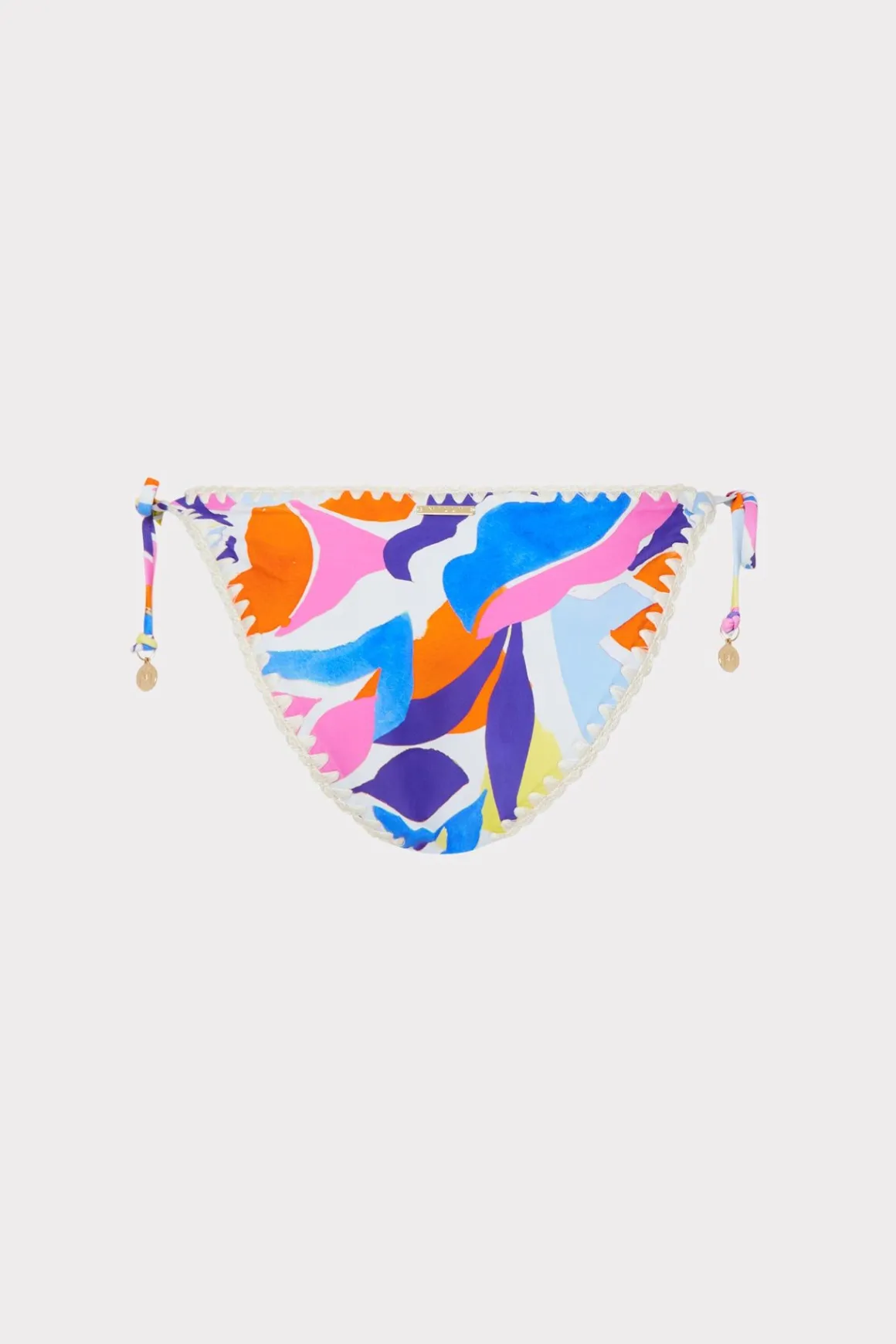 MILLY Bikinis-Painted Bloom Bikini Bottom Blue Multi