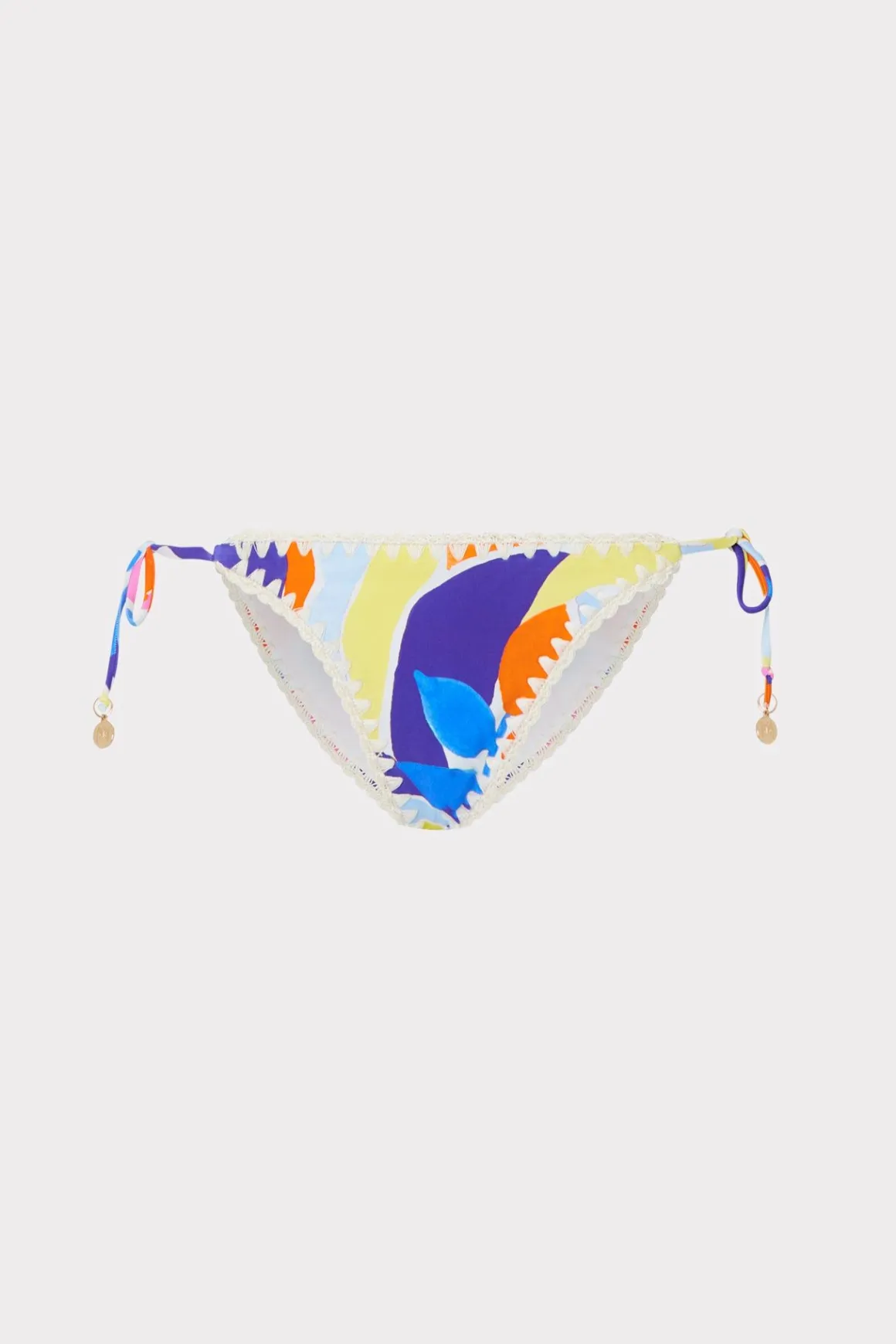 MILLY Jumpsuits & Rompers-Painted Bloom Bikini Bottom Blue Multi