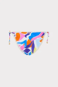 MILLY Jumpsuits & Rompers-Painted Bloom Bikini Bottom Blue Multi