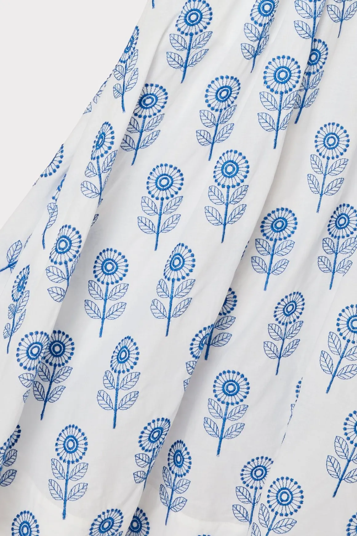 MILLY Jumpsuits & Rompers-Poppy Embroidery Skirt White/Blue