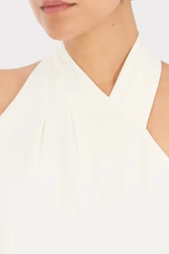 MILLY Jumpsuits & Rompers-Preston Cady Top Ecru
