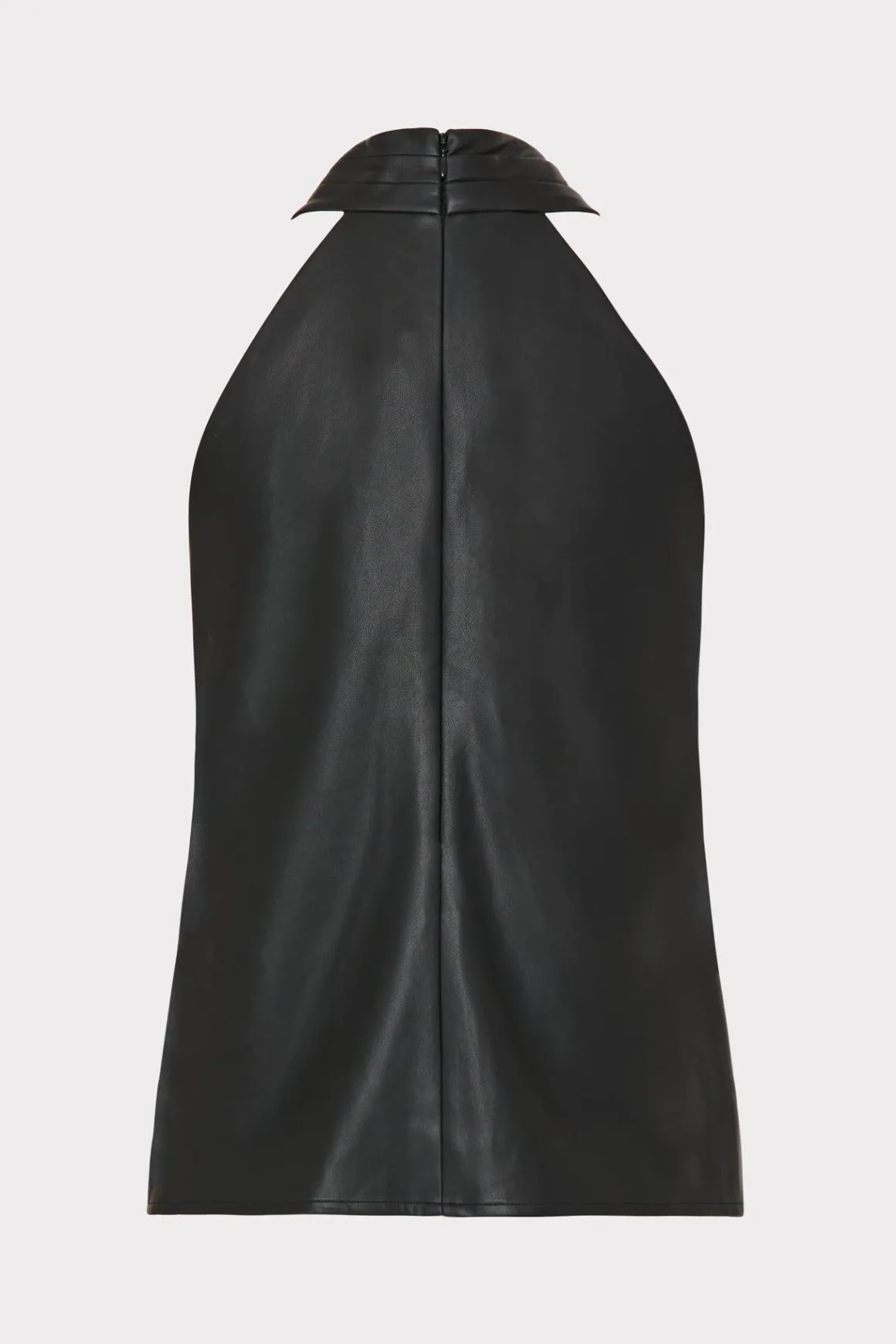 MILLY Jumpsuits & Rompers-Preston Vegan Leather Top Black