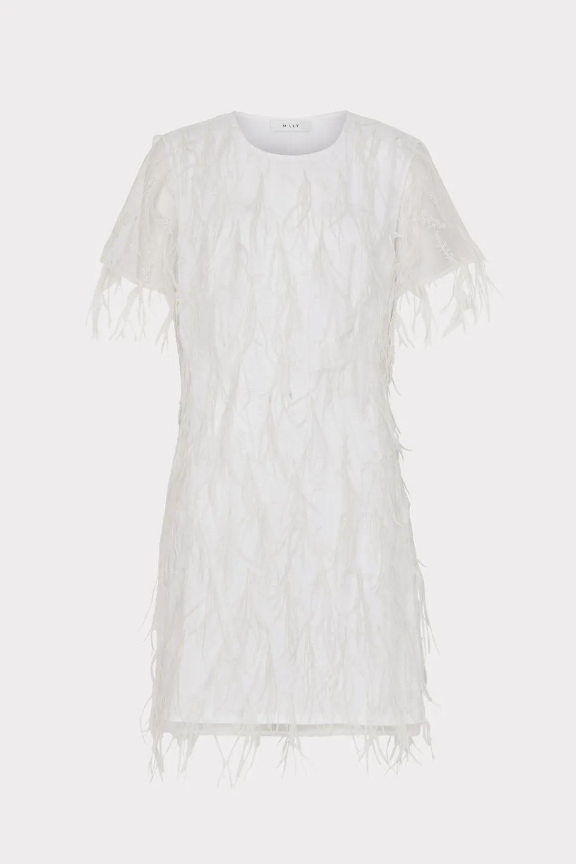 MILLY White Dresses-Rana Feather Dress White