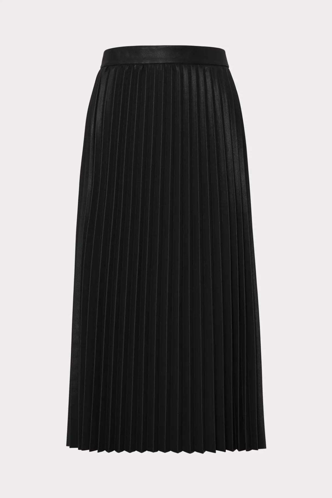 MILLY Skirts-Rayla Vegan Leather Pleated Skirt Black