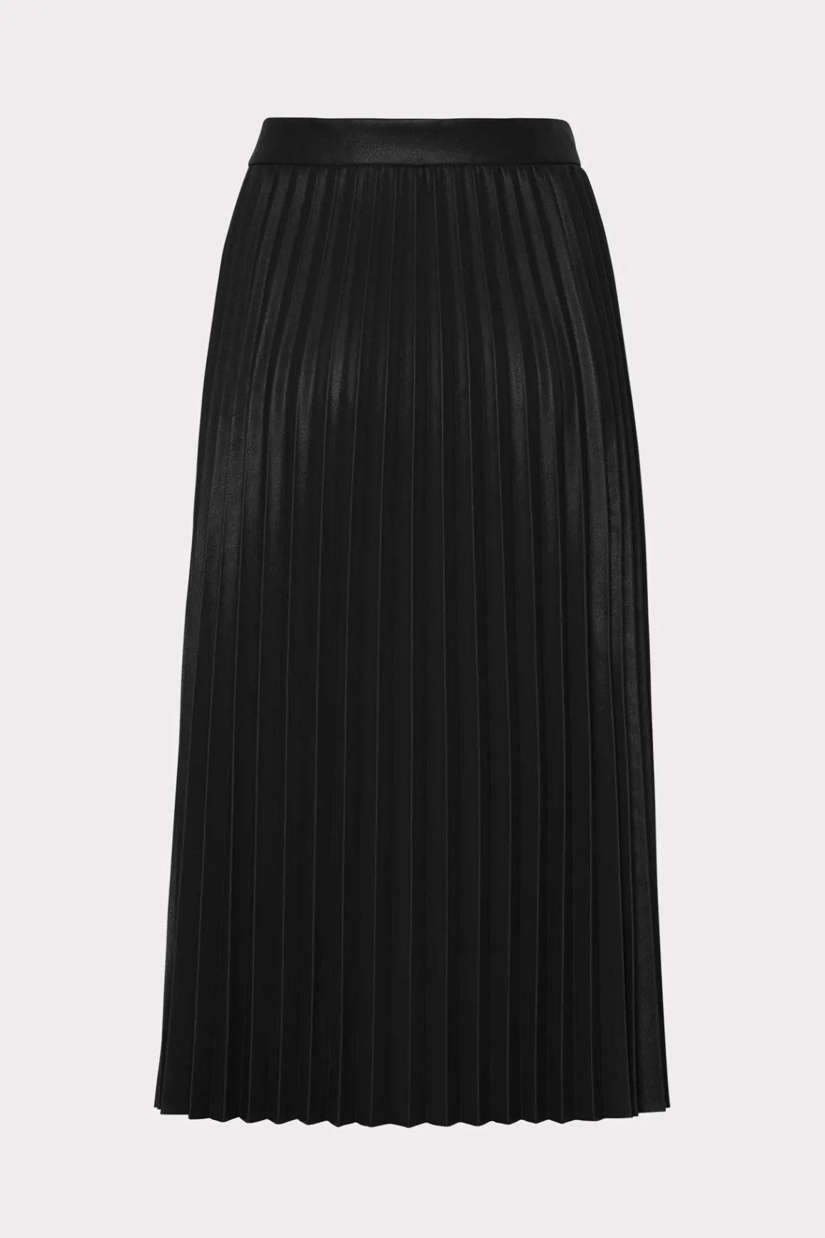 MILLY Skirts-Rayla Vegan Leather Pleated Skirt Black