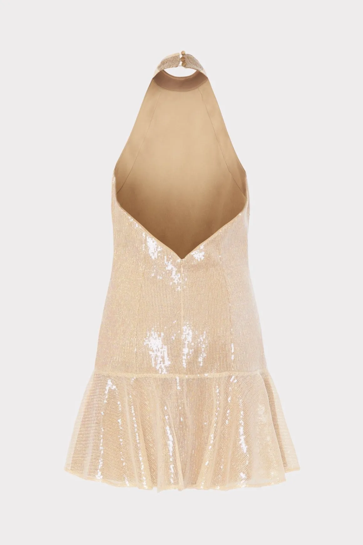 MILLY Jumpsuits & Rompers-Rochel Sequin Dress Gold