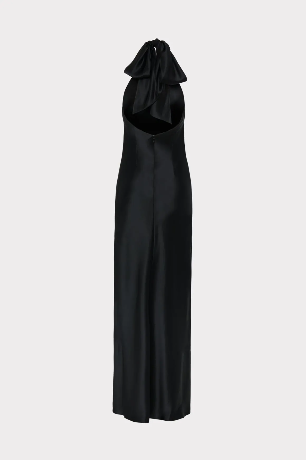 MILLY Little Black Dresses-Roux Hammered Satin Gown Black