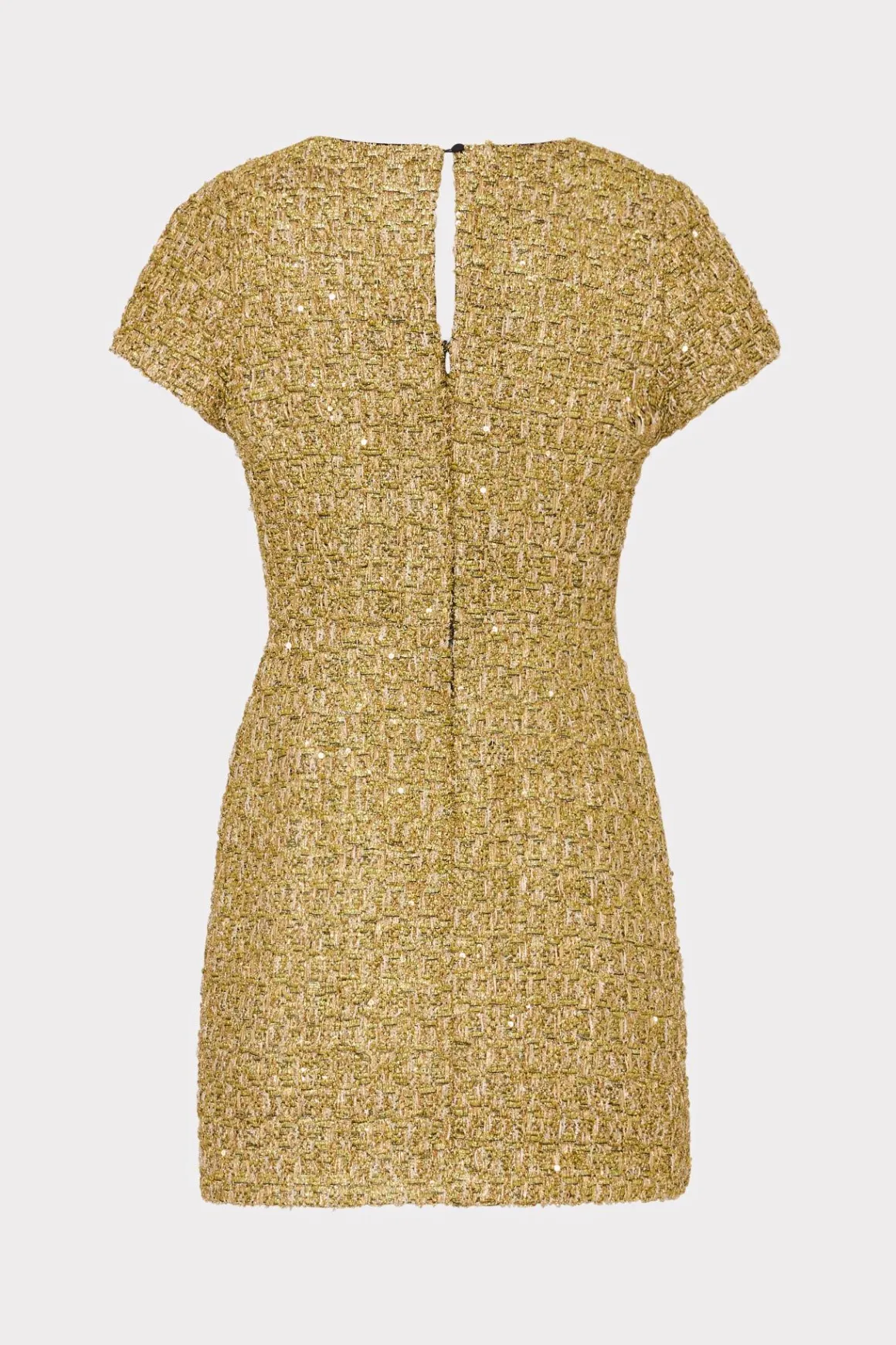 MILLY Jumpsuits & Rompers-Rowen Metallic Tweed Dress Gold