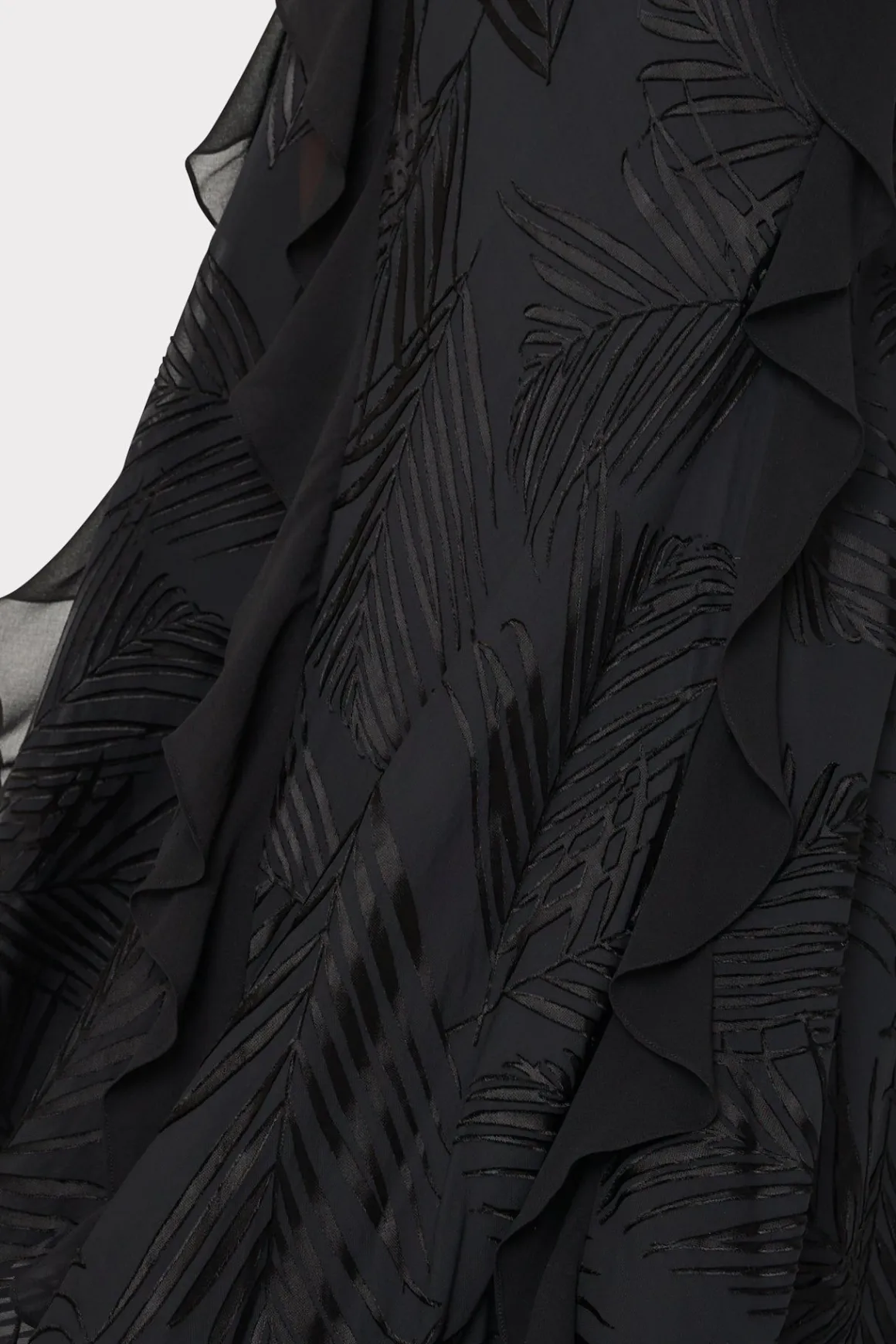 MILLY Jumpsuits & Rompers-Ryanna Chiffon Devore Dress Black