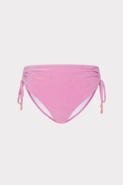 MILLY Jumpsuits & Rompers-Shimmer Bikini Bottom Pink