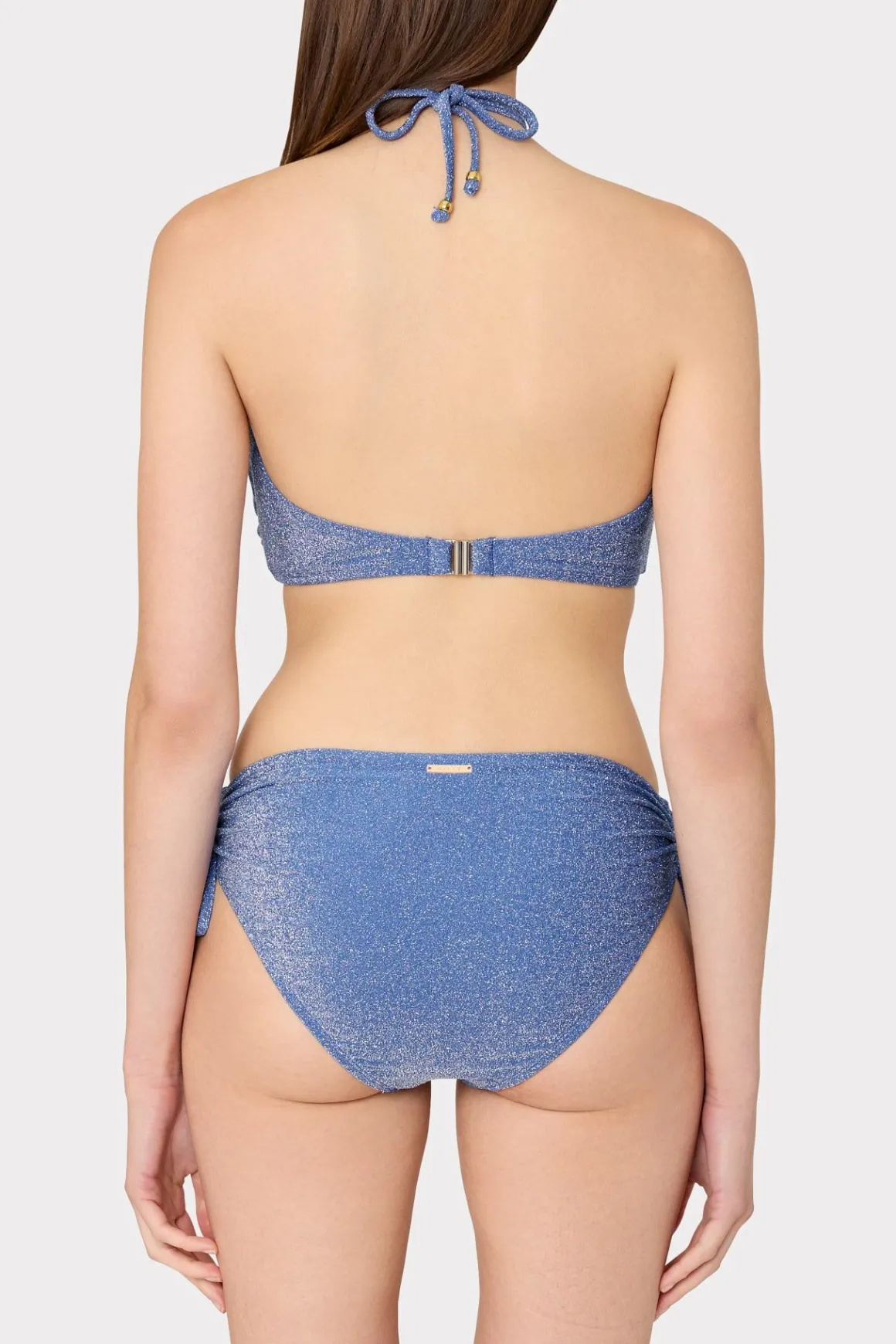 MILLY Bikinis-Shimmer Bikini Bottom Blue