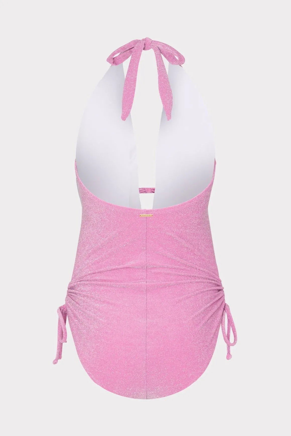 MILLY One Piece Swimsuits-Shimmer Halter One Piece Pink