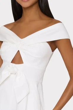 MILLY Day Dresses-Solid Linen Romper White