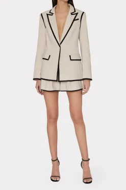 MILLY Shorts-Solid Linen Shorts Natural