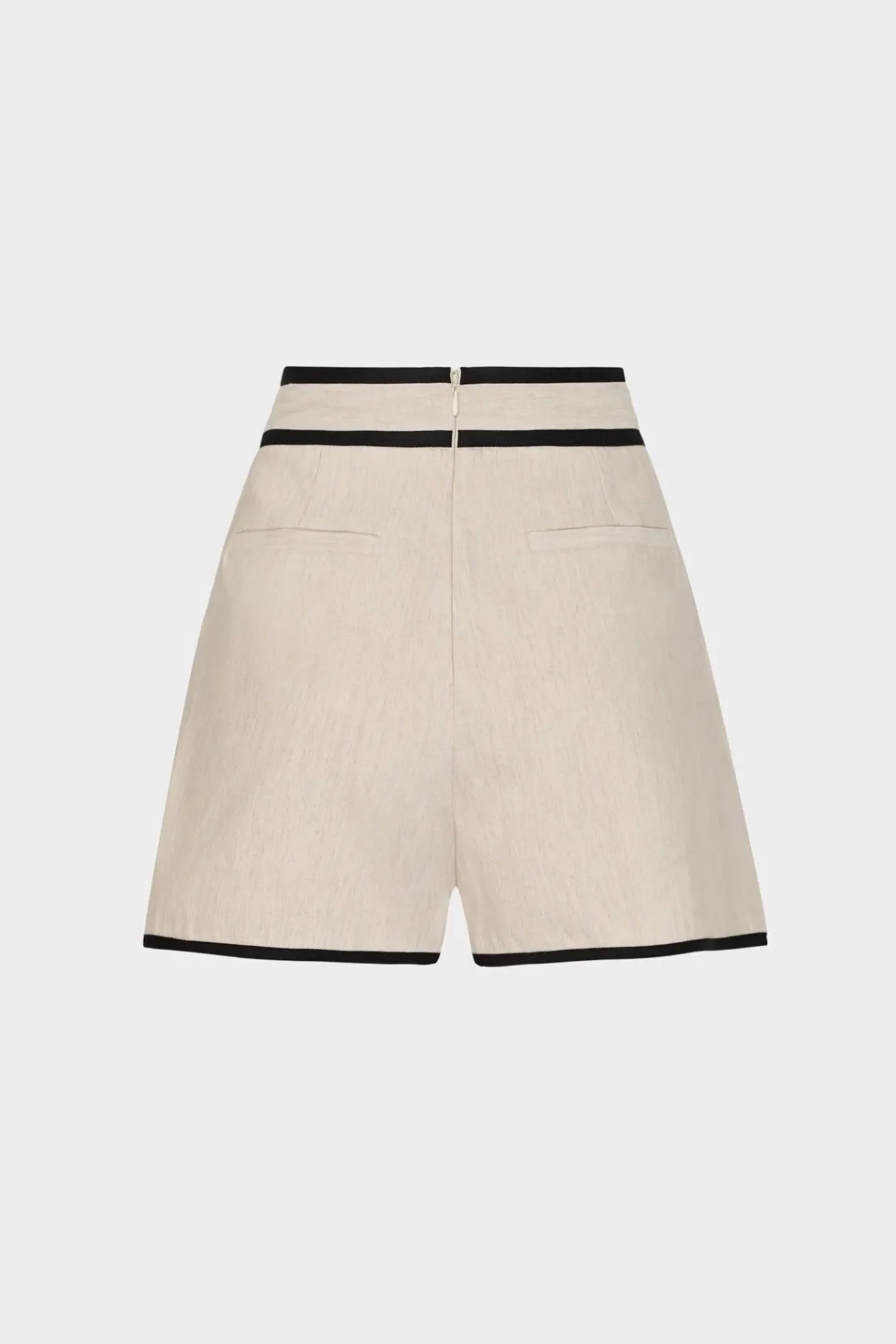 MILLY Matching Sets-Solid Linen Shorts Natural
