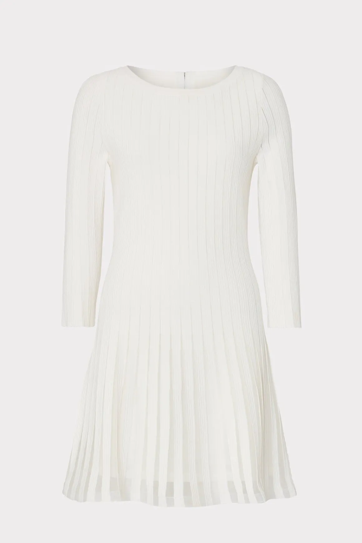 MILLY Mini Dresses-Tabitha Sheer Godet Mini Dress Ecru