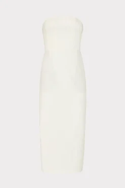 MILLY White Dresses-Traci Cady Dress Ecru