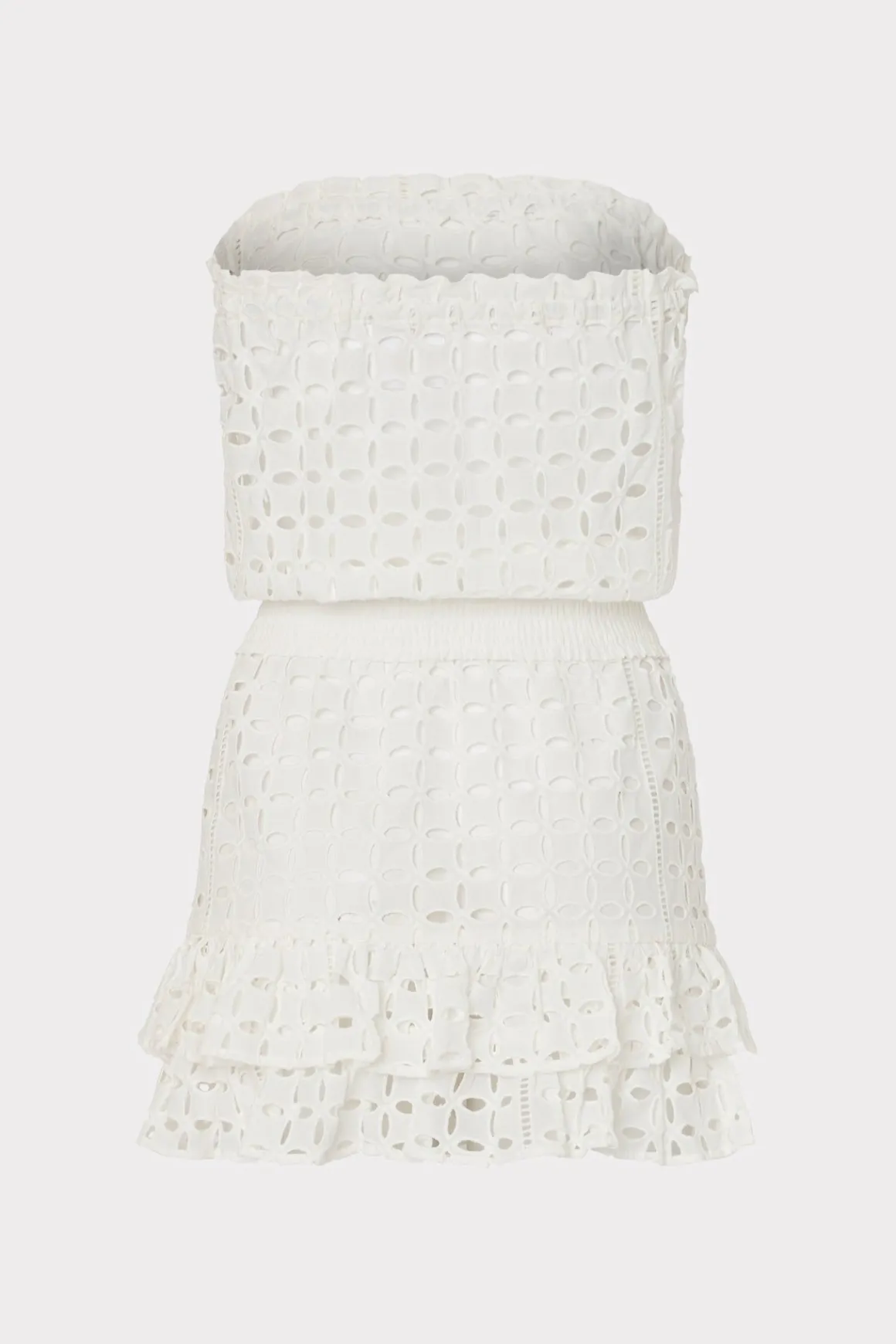 MILLY Cover-Ups-Verity Cotton Eyelet Dress White