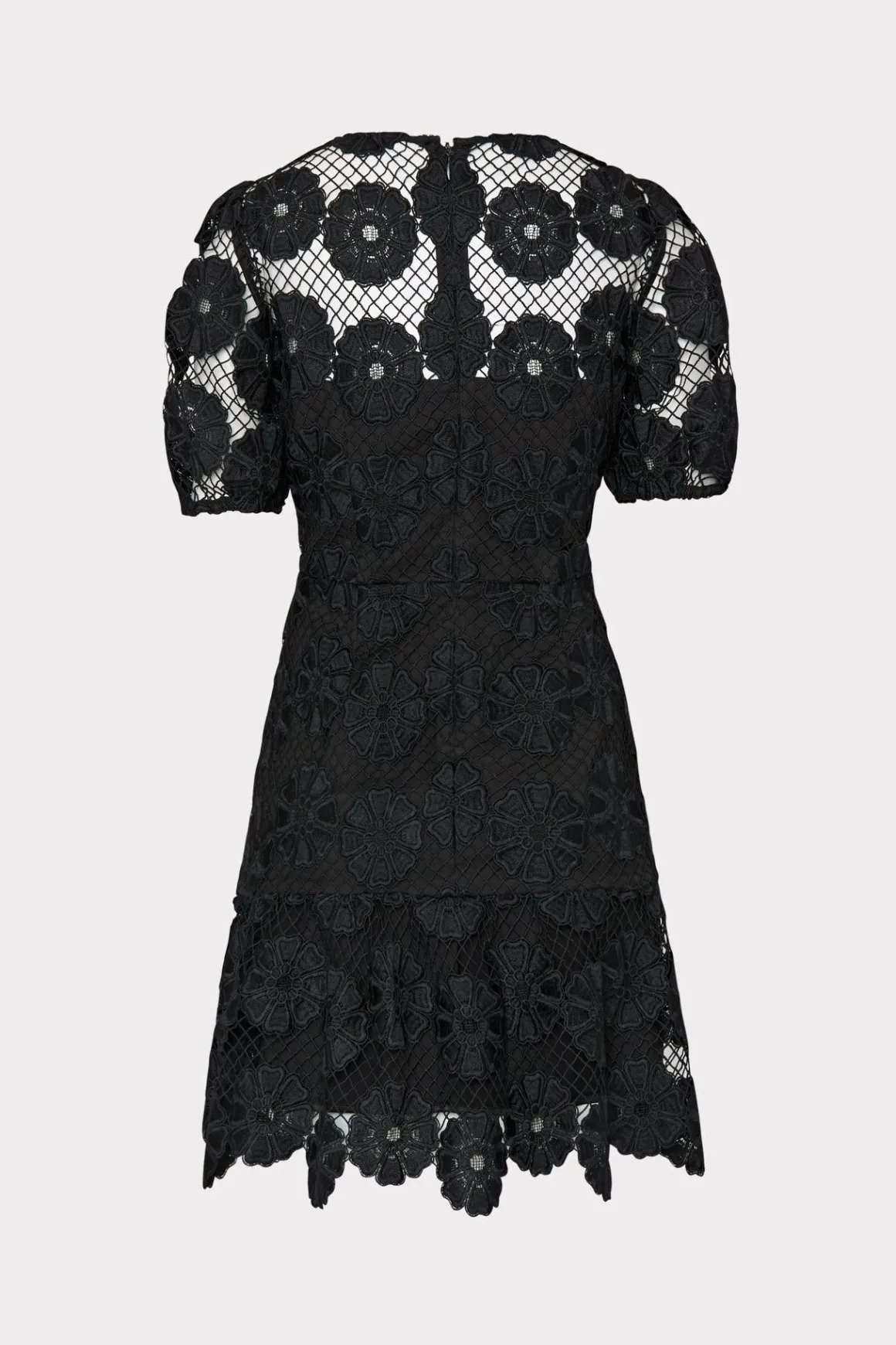 MILLY Mini Dresses-Yasmin Daisy Lace Dress Black