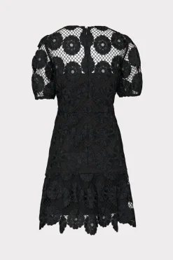 MILLY Little Black Dresses-Yasmin Daisy Lace Dress Black