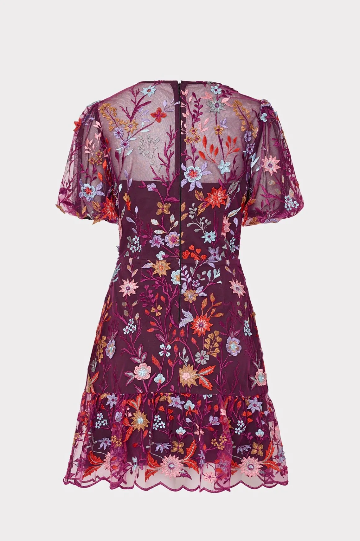 MILLY Mini Dresses-Yasmin Tropical Garden Embroidered Dress Multi